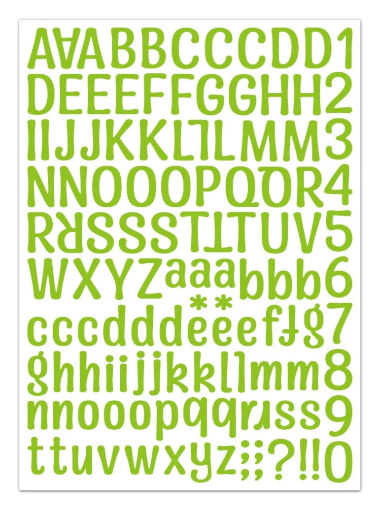 Alphabet stickers