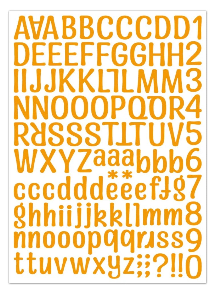 Alphabet stickers