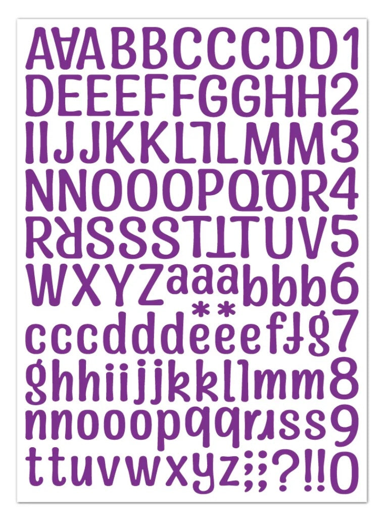 Alphabet stickers