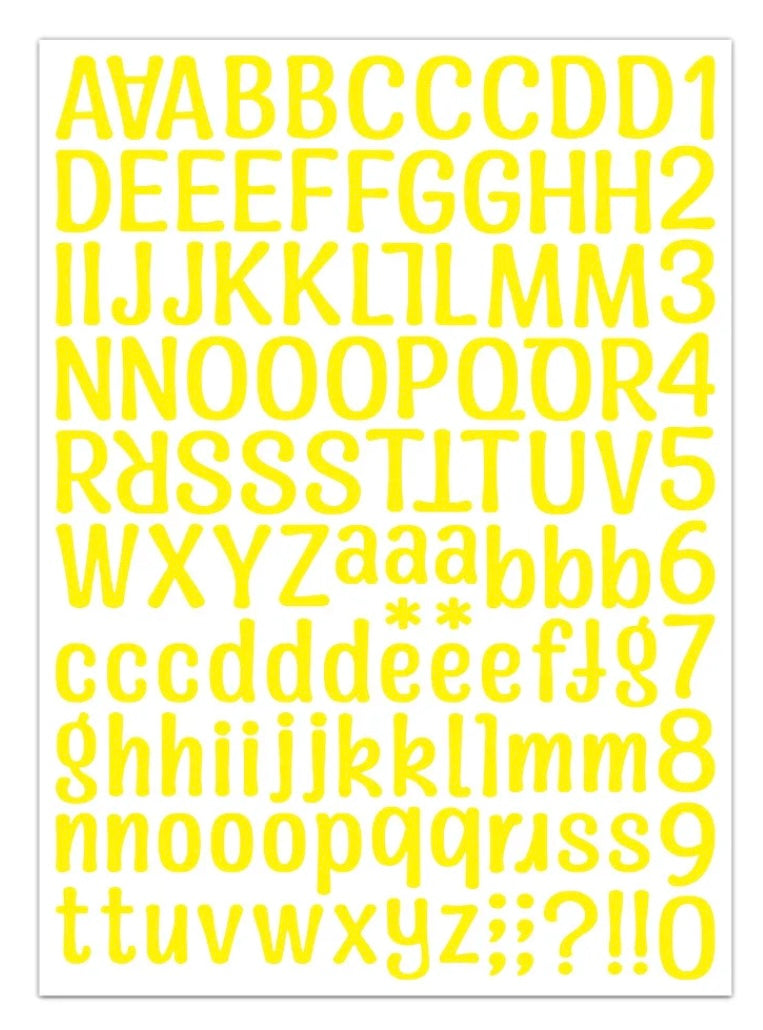 Alphabet stickers