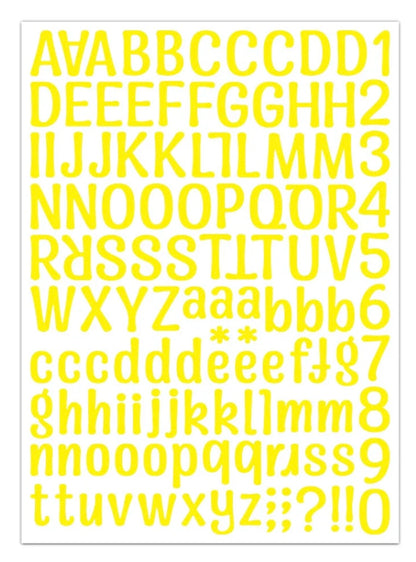 Alphabet stickers