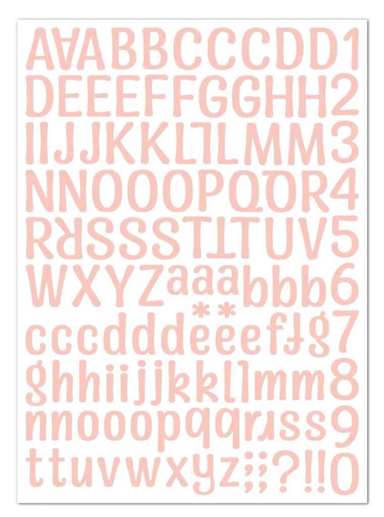 Alphabet stickers